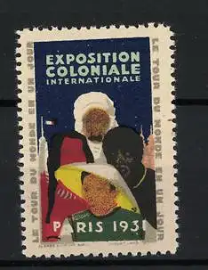 Reklamemarke Paris, Exposition Coloniale Internationale 1931, diverse Kulturen