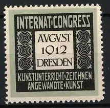 Reklamemarke Dresden, Internat. Congress August 1912, Kunstunterricht und angewandte Kunst