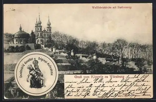 AK Würzburg, Wallfahrtskirche mit Stationsweg