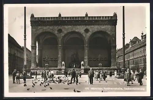 AK München, Feldherrnhalle am Odeonsplatz