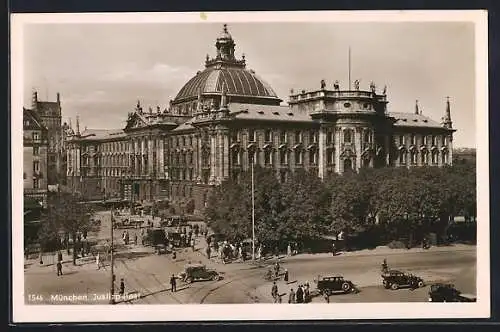 AK München, Strassenpartie am Justizpalast