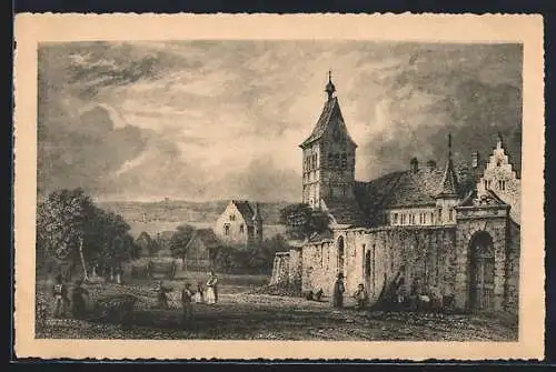 AK Reichenau / Bodensee, Kloster im Jahr 1830