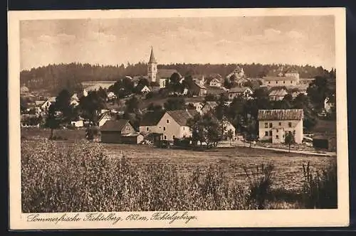 AK Fichtelberg /Fichtelgebirge, Ortsansicht mit Kirche