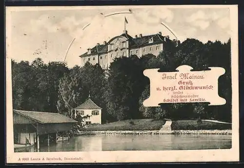 AK Insel Mainau, Partie am Schloss