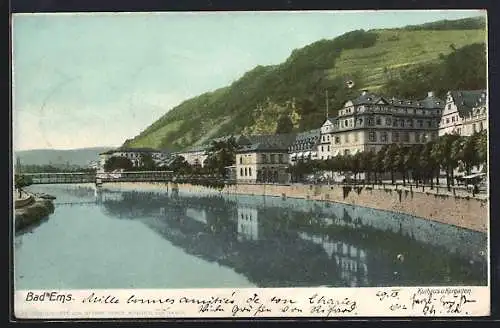 AK Bad Ems, Kurhaus und Kurgarten