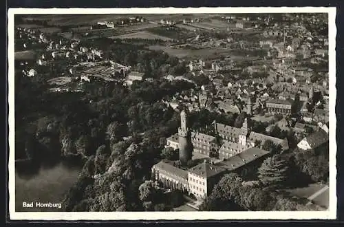 AK Bad Homburg, Fliegeraufnahme der Ortschaft