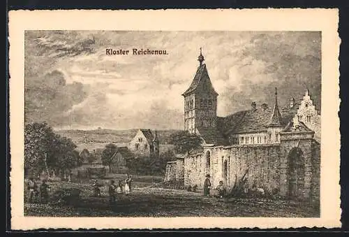 AK Reichenau / Bodensee, Alte Ansicht vom Kloster