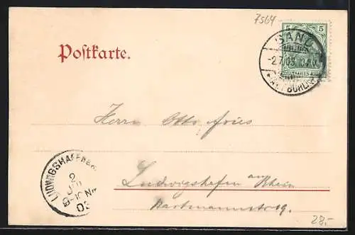 AK Forbach, Kurhaus Hundsbach, Bes.: R. Herrmann