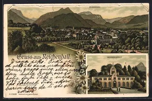 Lithographie Reichenhall, Brunnencapelle