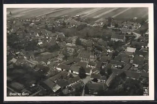 AK Hayn im Harz, Fliegeraufnahme des Ortes