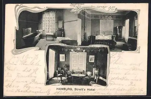 AK Hamburg-Neustadt, Streit`s Hotel, Appartement