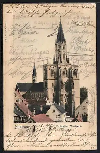 AK Konstanz, Westseite vom Münster