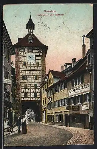 AK Konstanz, Schnetztor & Hushaus, Buchdruckerei