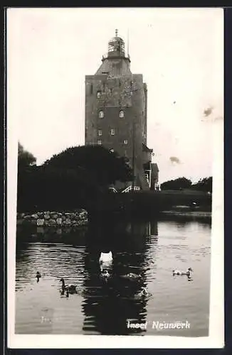 AK Hamburg-Neuwerk, Insel Neuwerk mit Leuchtturm