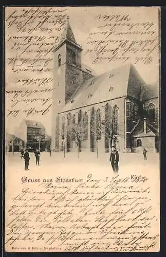 AK Stassfurt, Kirche mit Markt