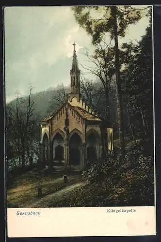 AK Gernsbach, Blick auf die Klingelkapelle