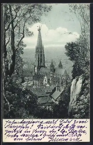 AK Freiburg i. B., Blick auf das Münster