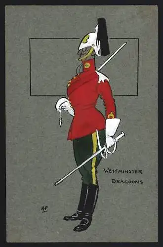 Künstler-AK Westminster Dragoons