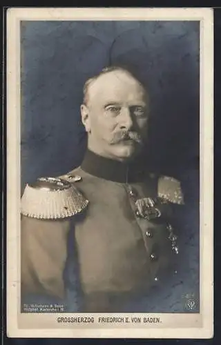 AK Grossherzog Friedrich II. von Baden in Uniform