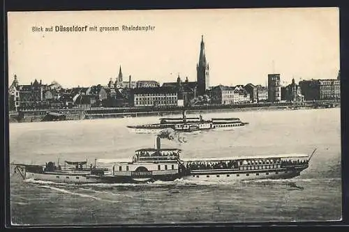 AK Düsseldorf, Salondampfer Prinz Heinrich auf dem Rhein