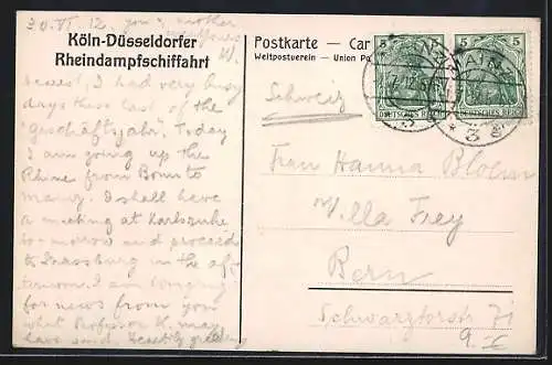 AK Dampfer Auguste Victoria der Köln-Düsseldorfer Rheindampfschifffahrt