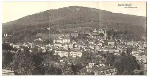 Klapp-AK Baden-Baden, Totalansicht vom Friesenberg