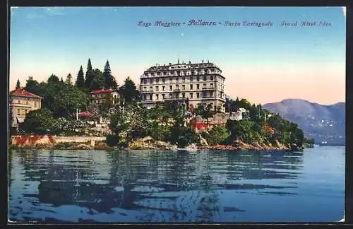 AK Pallanza /Lago Maggiore, Punta Castagnola & Grand Hotel Eden