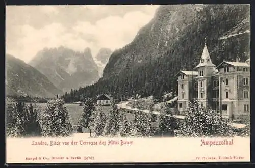 AK Landro /Ampezzotal, Blick von der Terrasse des Hotel Bauer