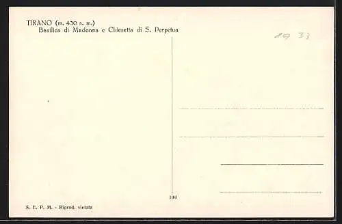 AK Tirano, Basilica di Madonne e Chiesetta di S. Perpetua
