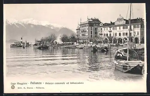 AK Pallanza, Palazzo comunale ed imbarcadero, Hafenpartie