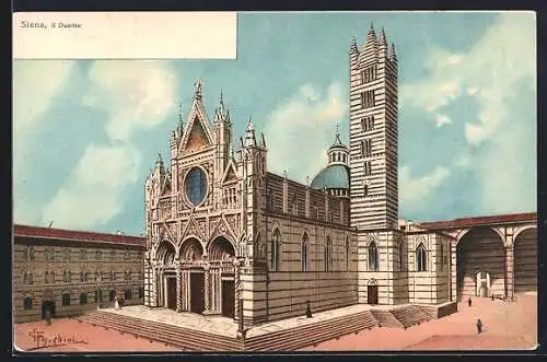 Künstler-AK Siena, Il Duomo