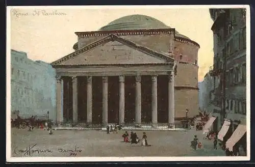 Künstler-AK Roma, Il Pantheon