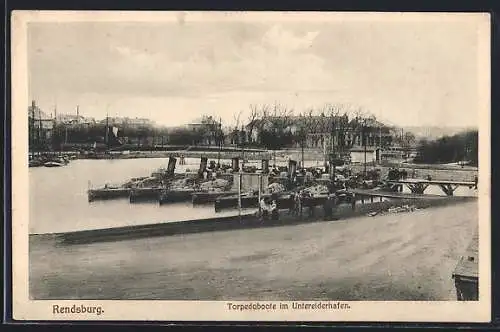 AK Rendsburg, Torpedoboote im Untereiderhafen