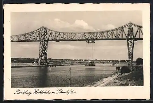 AK Rendsburg, Hochbrücke mit Schwebefähre