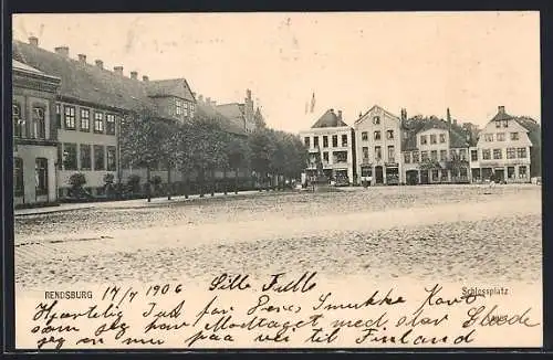 AK Rendsburg, Partie am Schlossplatz