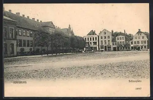 AK Rendsburg, Partie am Schlossplatz