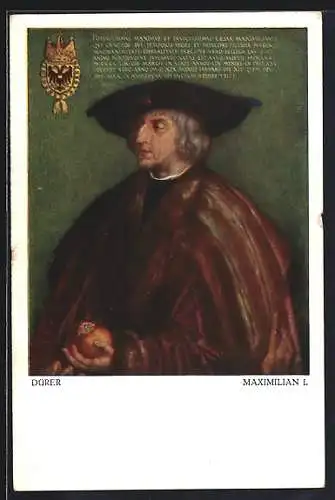 AK Portrait römisch-deutscher Kaiser Maximilian I. aus dem Geschlecht der Habsburger