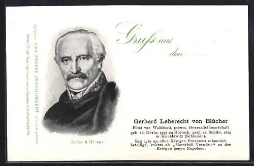 AK Gerhard Leberecht von Blücher, Fürst von Wahlstatt