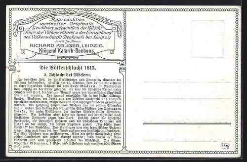 Künstler-AK Die Völkerschlacht 1813, Schlacht bei Möckern