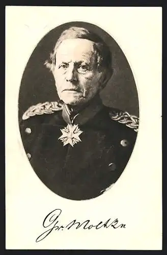 AK Helmuth von Moltke in Uniform, Reichseinigungskriege