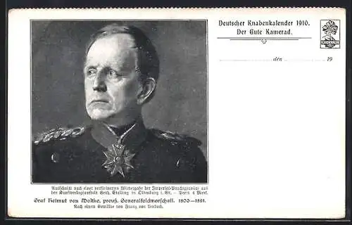 AK Graf Helmut von Moltke, preuss. Generalfeldmarschall