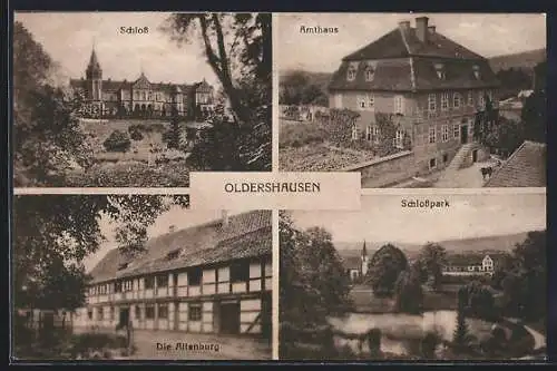 AK Oldershausen / Kalefeld, Amthaus, Schloss u. Schlosspark, Altenburg