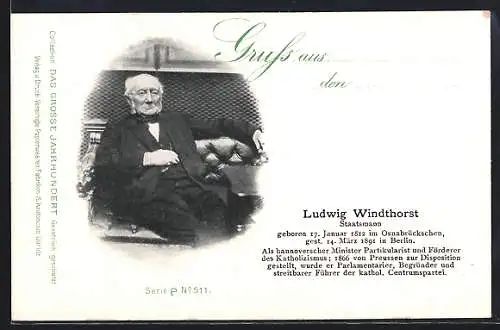 AK Ludwig Windthorst, Führer der kathol. Centrumspartei