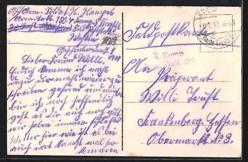 AK Verwundete Soldaten im Feldlazarett 9, 15. A. K. Feld-Küche-Kantine, Rotes Kreuz