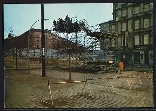 AK Berlin, Die Berliner Mauer in der Bernauer Strasse