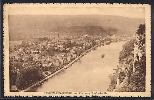 AK Lustin-sur-Meuse, Vue vers Profondeville