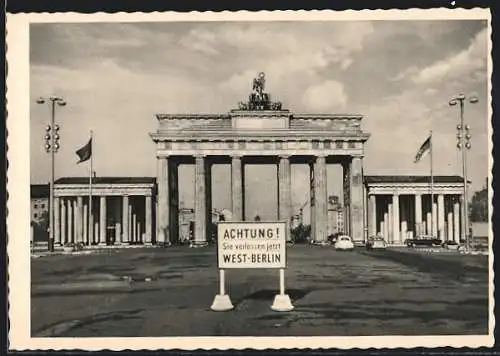 AK Berlin, Brandenburger Tor, Grenze