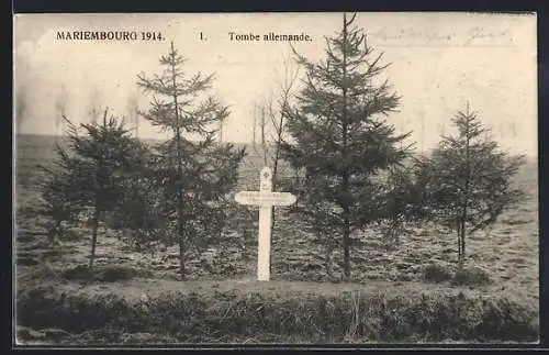 AK Mariembourg, Tombe allemande, 1914