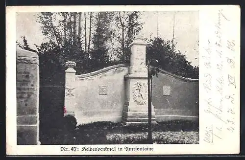 AK Amifontaine, Heldendenkmal