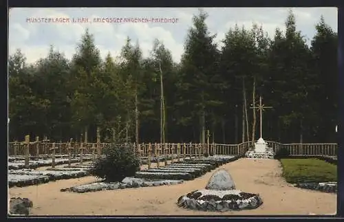 AK Munsterlager i. Han., Der Kriegsgefangenen-Friedhof